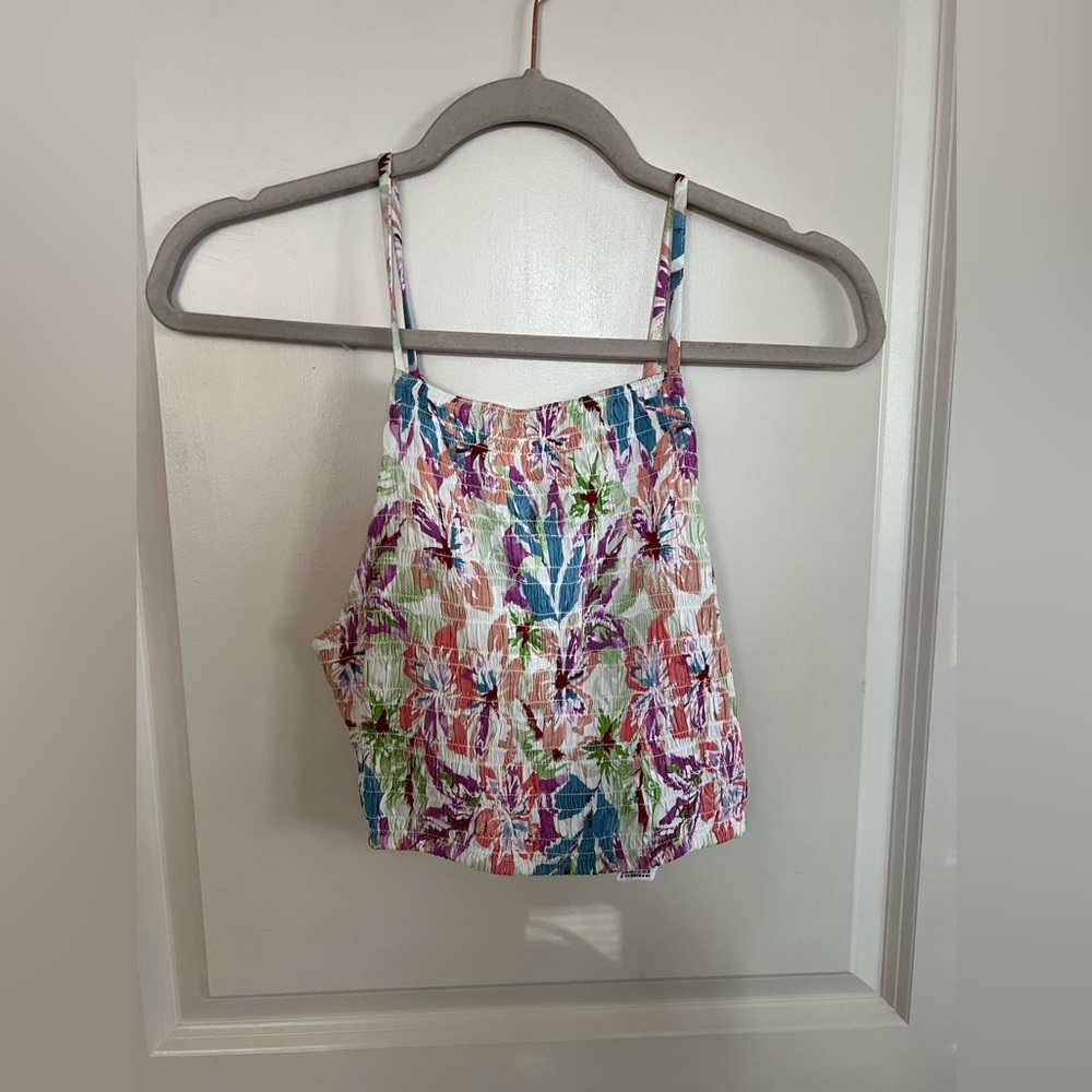Roxy Floral Print Spaghetti Strap Top